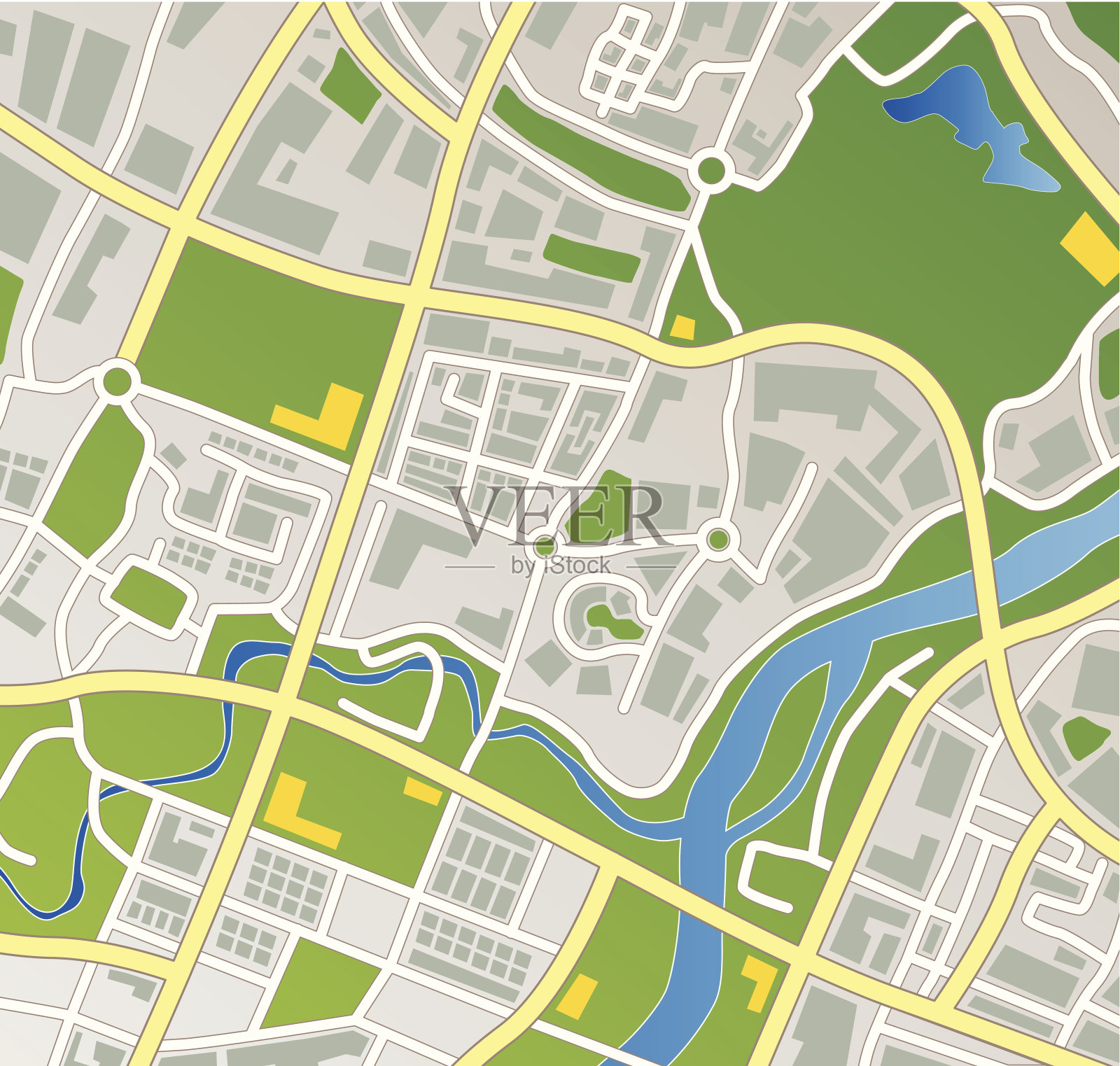 虚构的城市地图背景图片素材