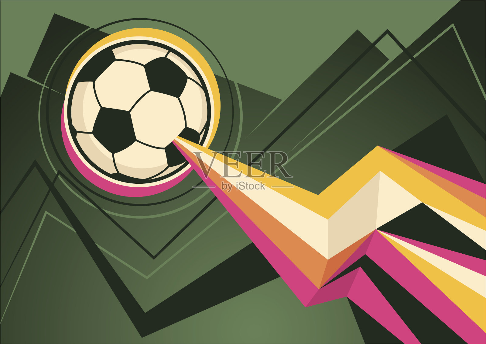 足球海报。插画图片素材