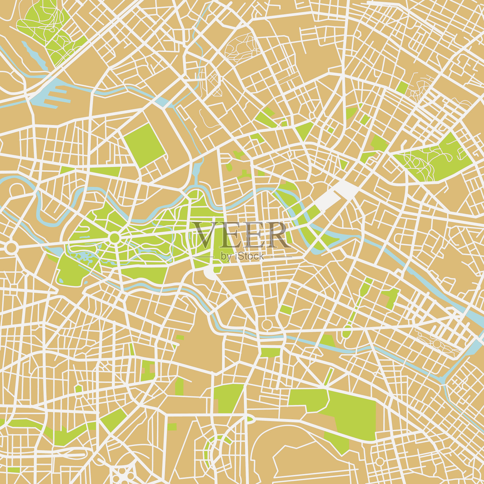 柏林城市地图插画图片素材