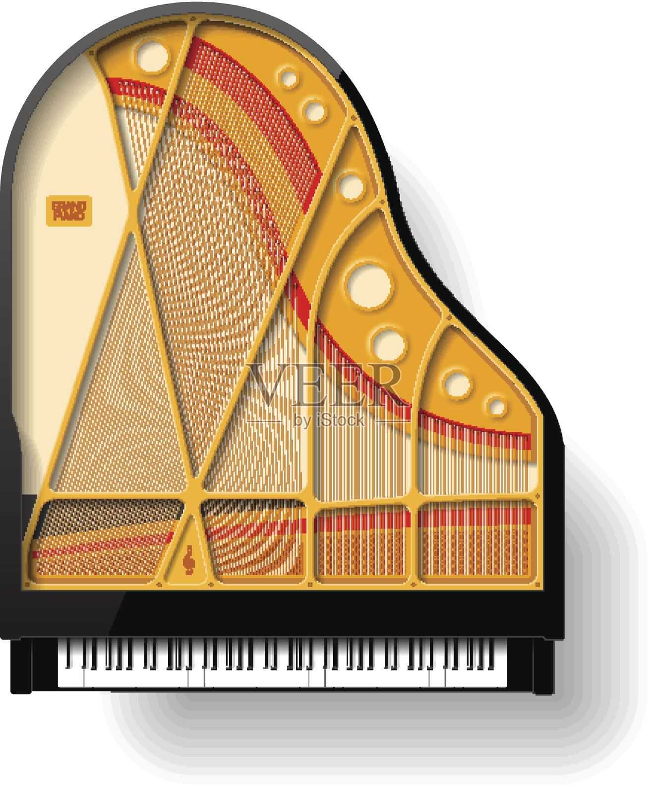 大钢琴内部设计元素图片