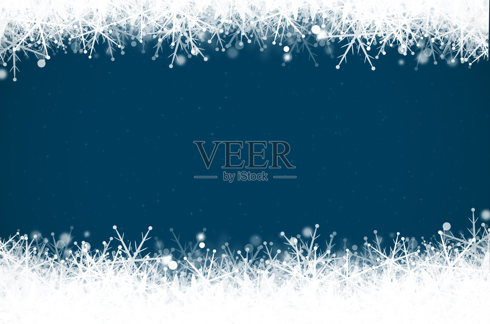 抽象的蓝色圣诞背景。插画图片素材