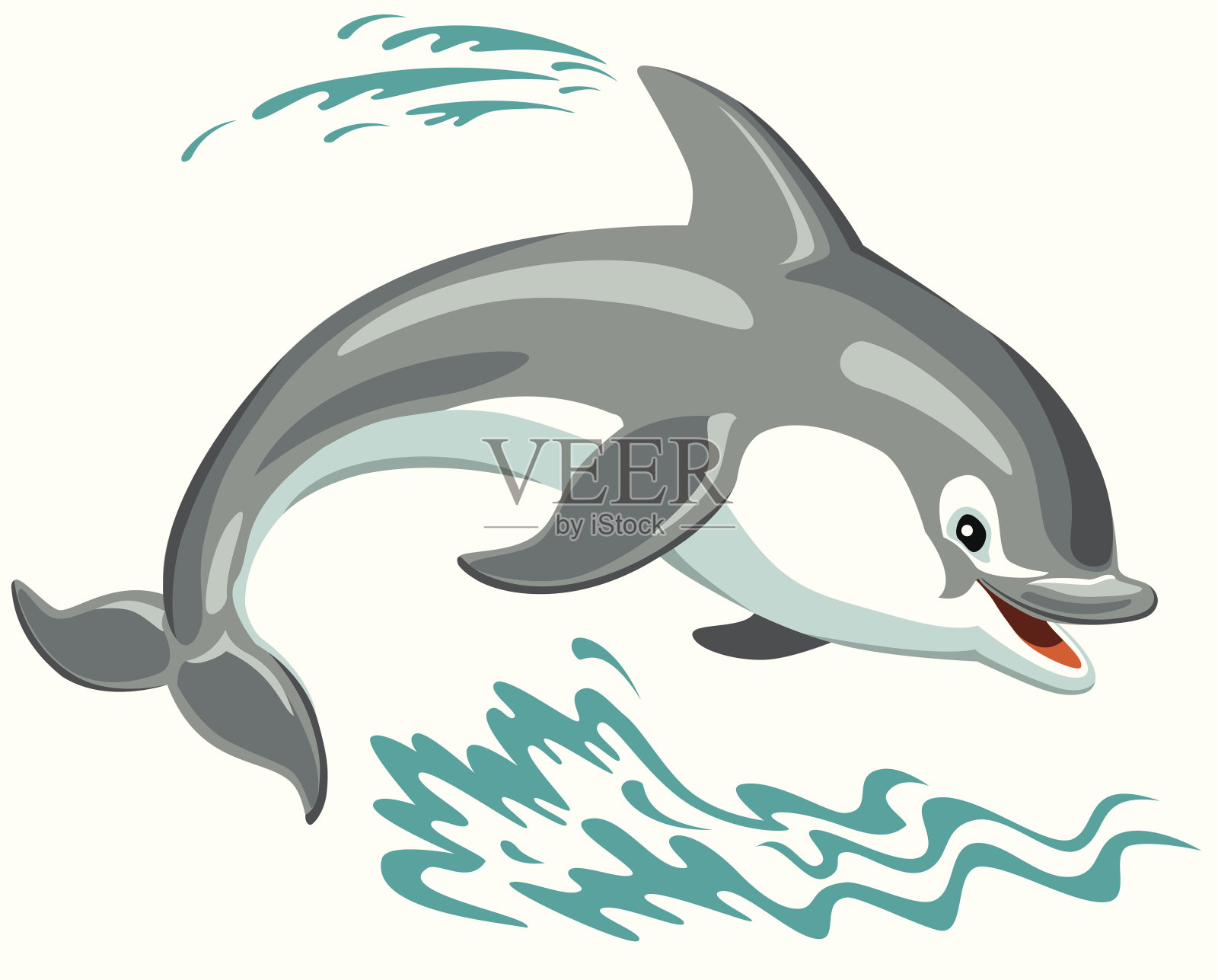 卡通海豚设计元素图片