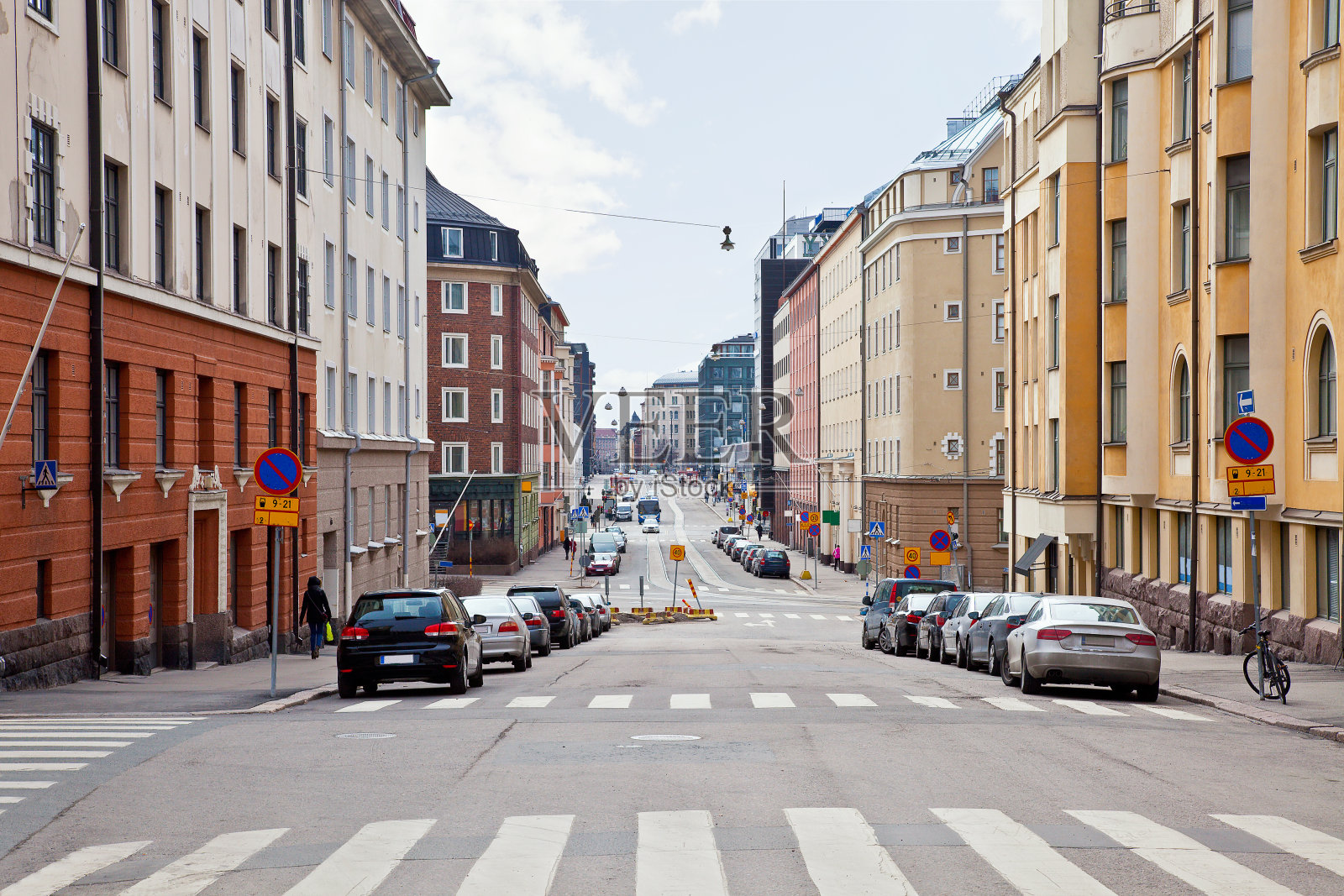 赫尔辛基的城市。城市景观照片摄影图片
