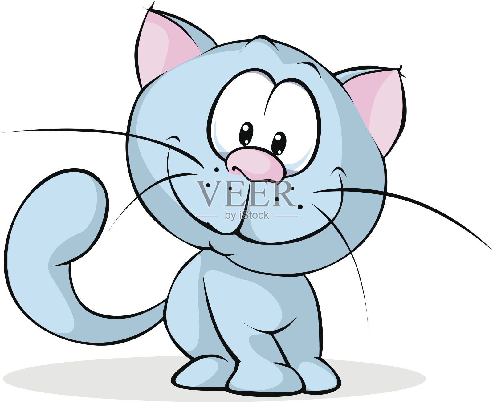 英国蓝猫-卡通插图插画图片素材