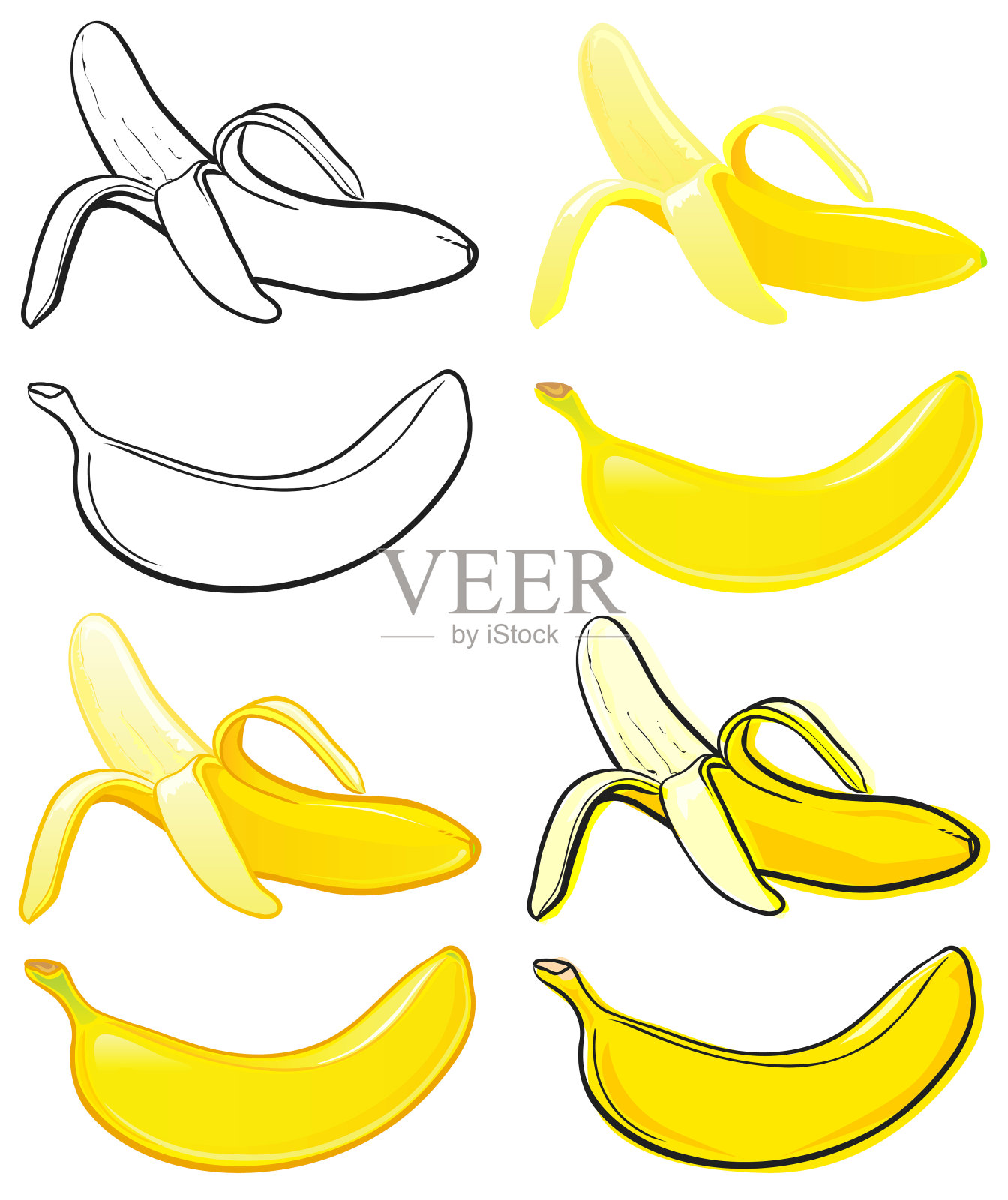 香蕉设计元素图片