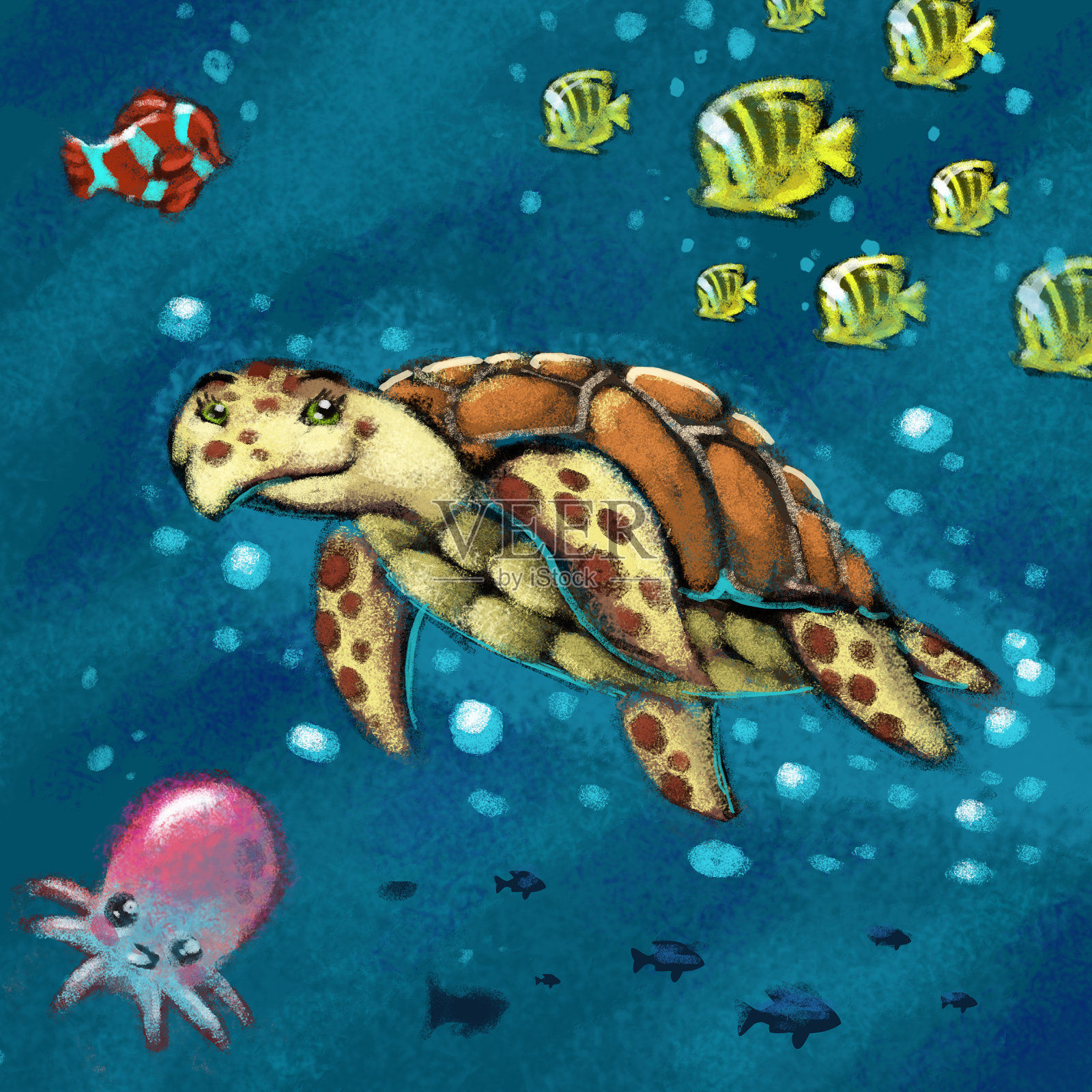 海龟插画图片素材