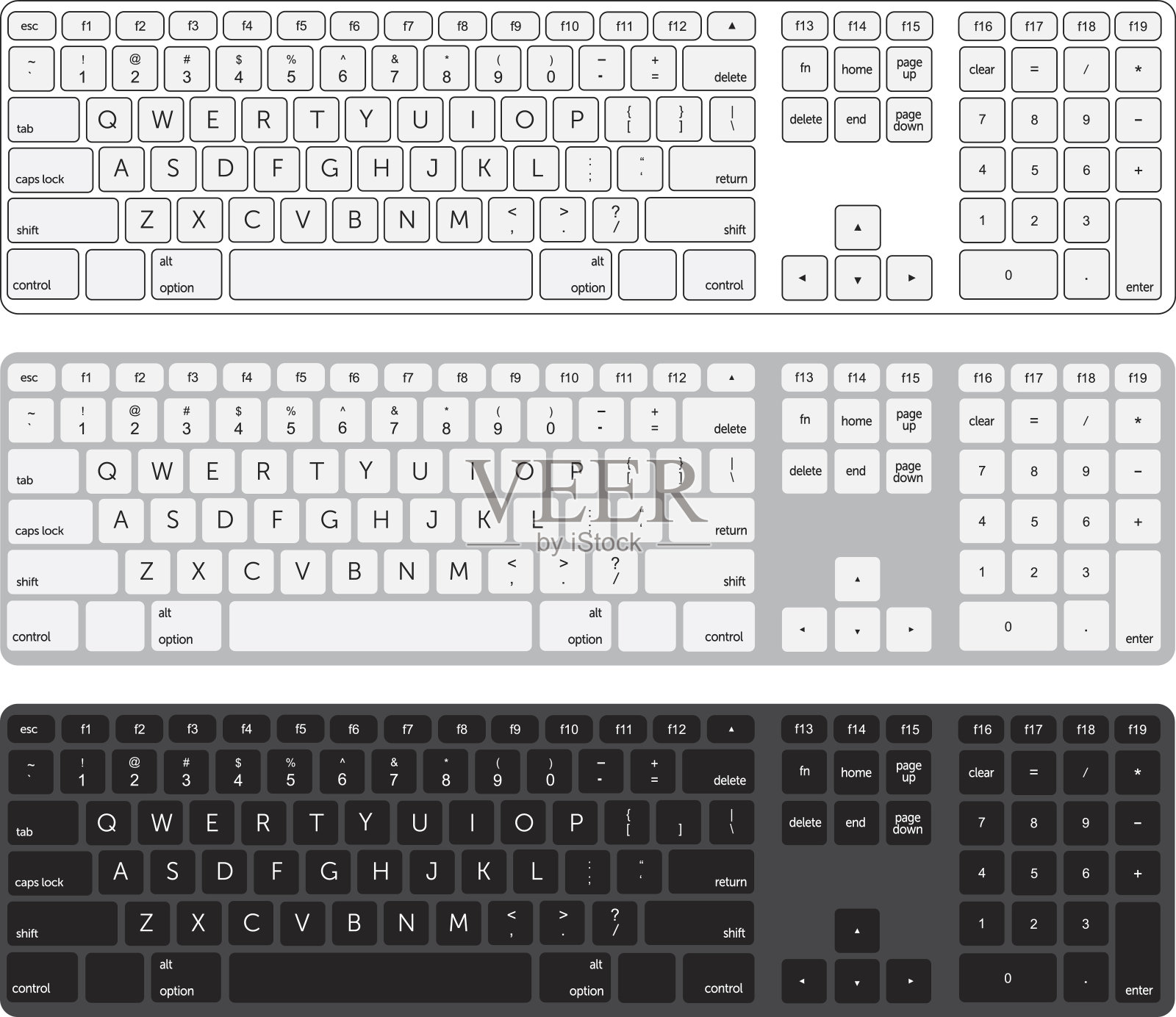 电脑键盘设计元素图片