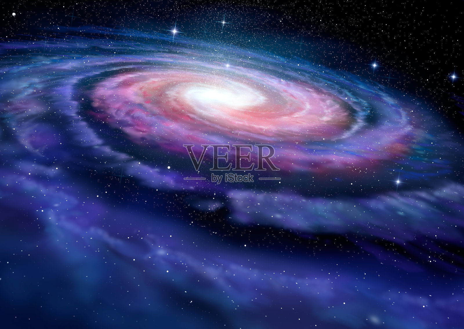 螺旋星系，银河系的图解照片摄影图片