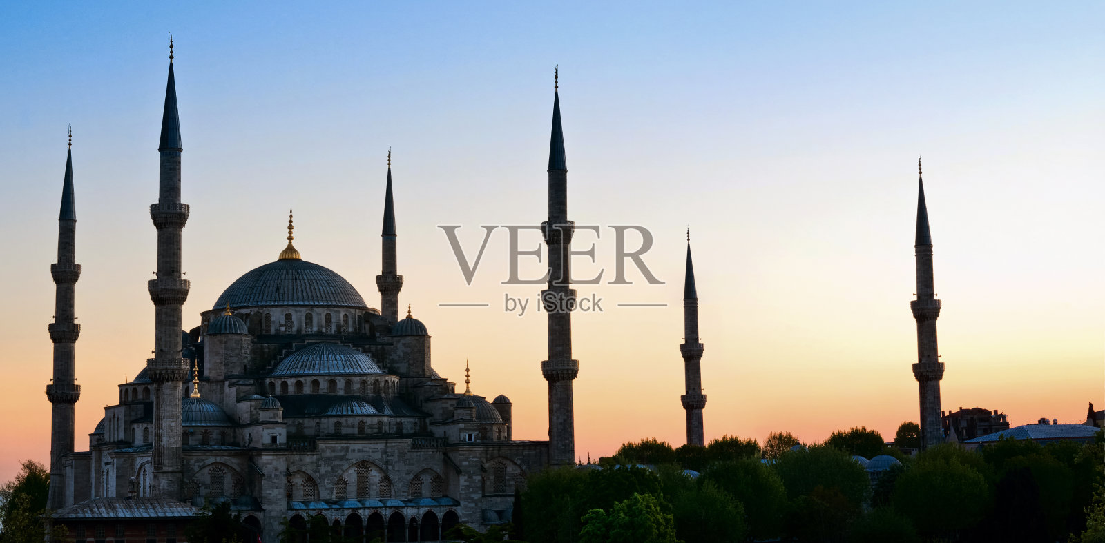 伊斯坦布尔的蓝色清真寺。Turke照片摄影图片