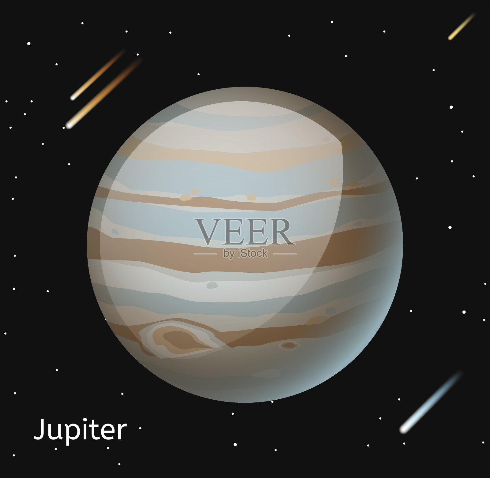 木星行星3d矢量插图插画图片素材