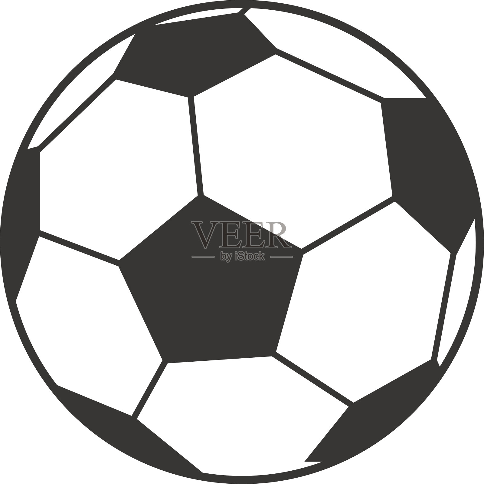 足球的矢量图标，足球插画图片素材