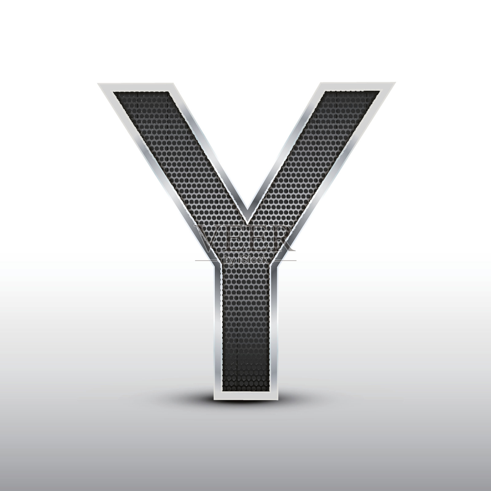 3d扬声器格栅字母Y设计元素图片
