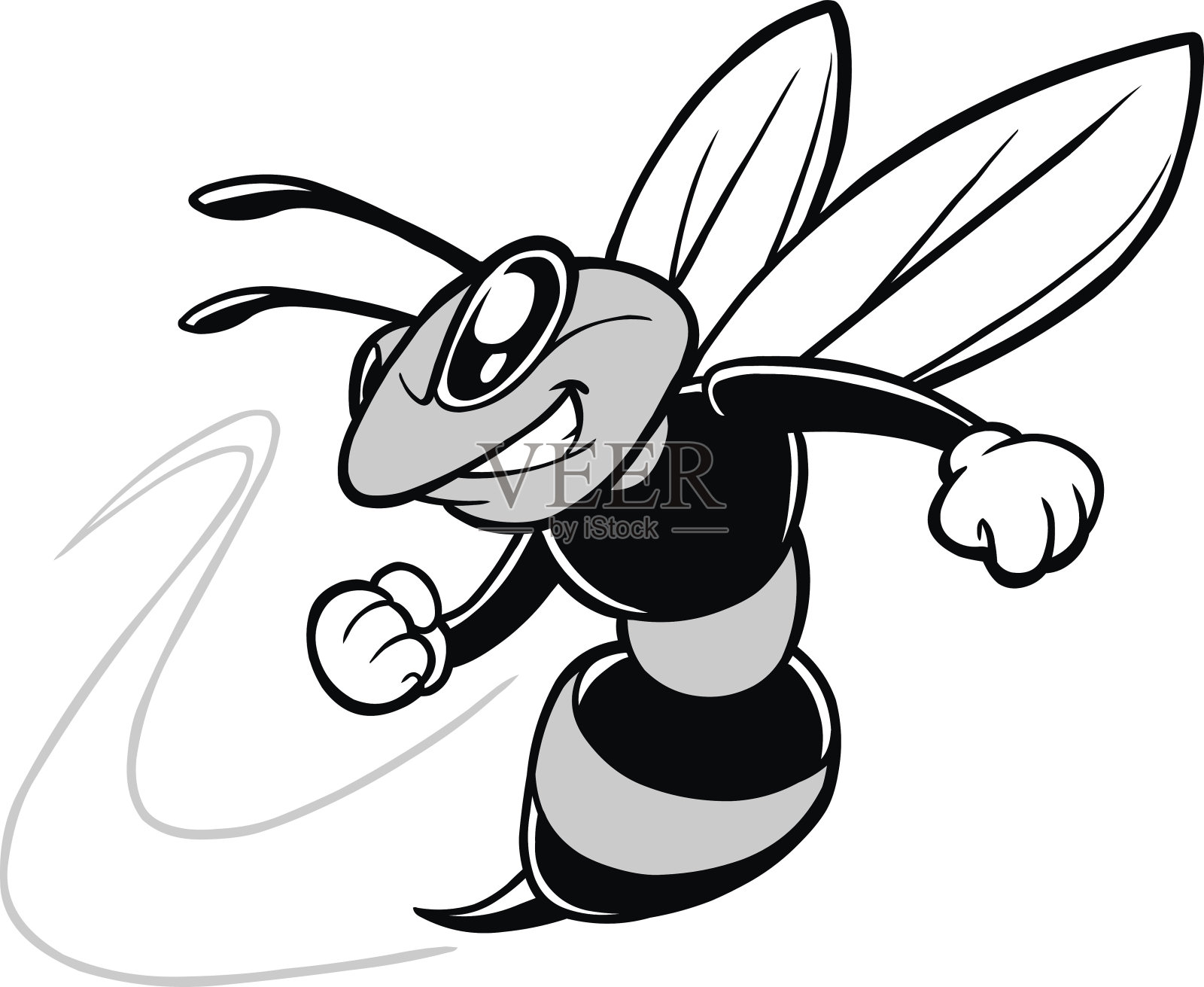 蜜蜂队吉祥物插画插画图片素材