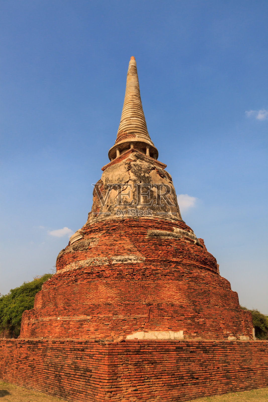 泰国大城府著名的古代庙宇遗址照片摄影图片