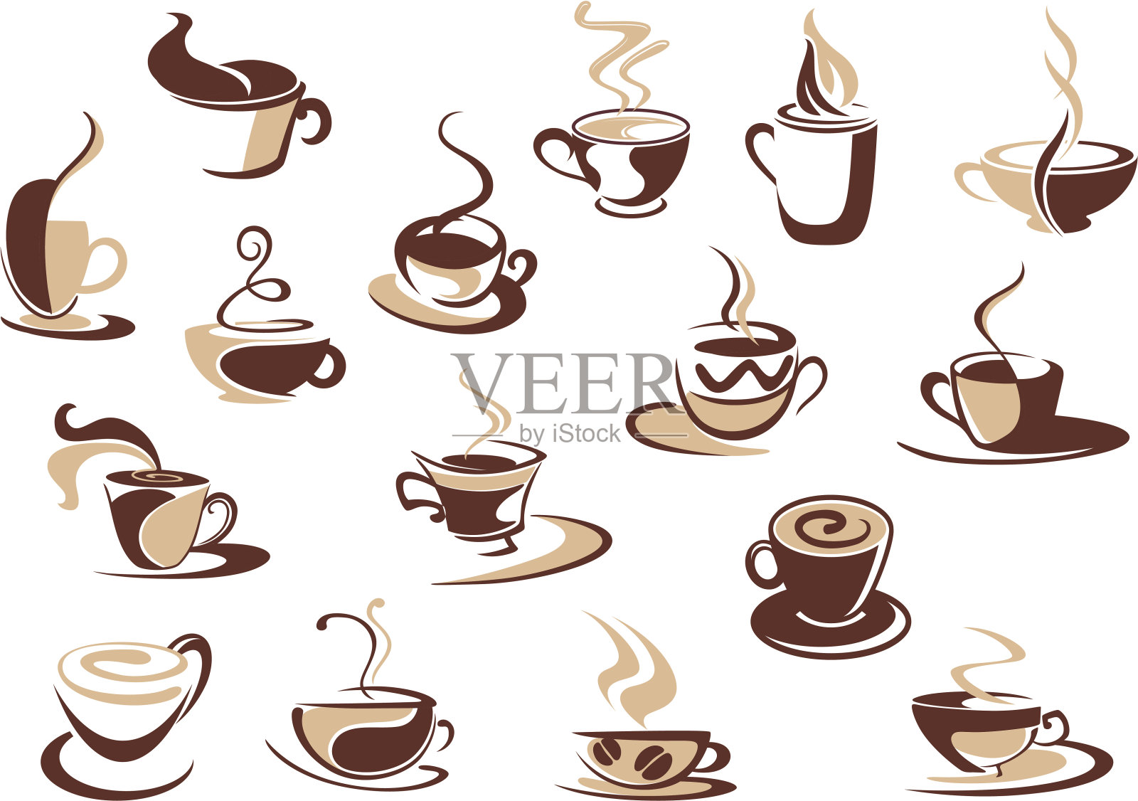 咖啡杯的图标插画图片素材
