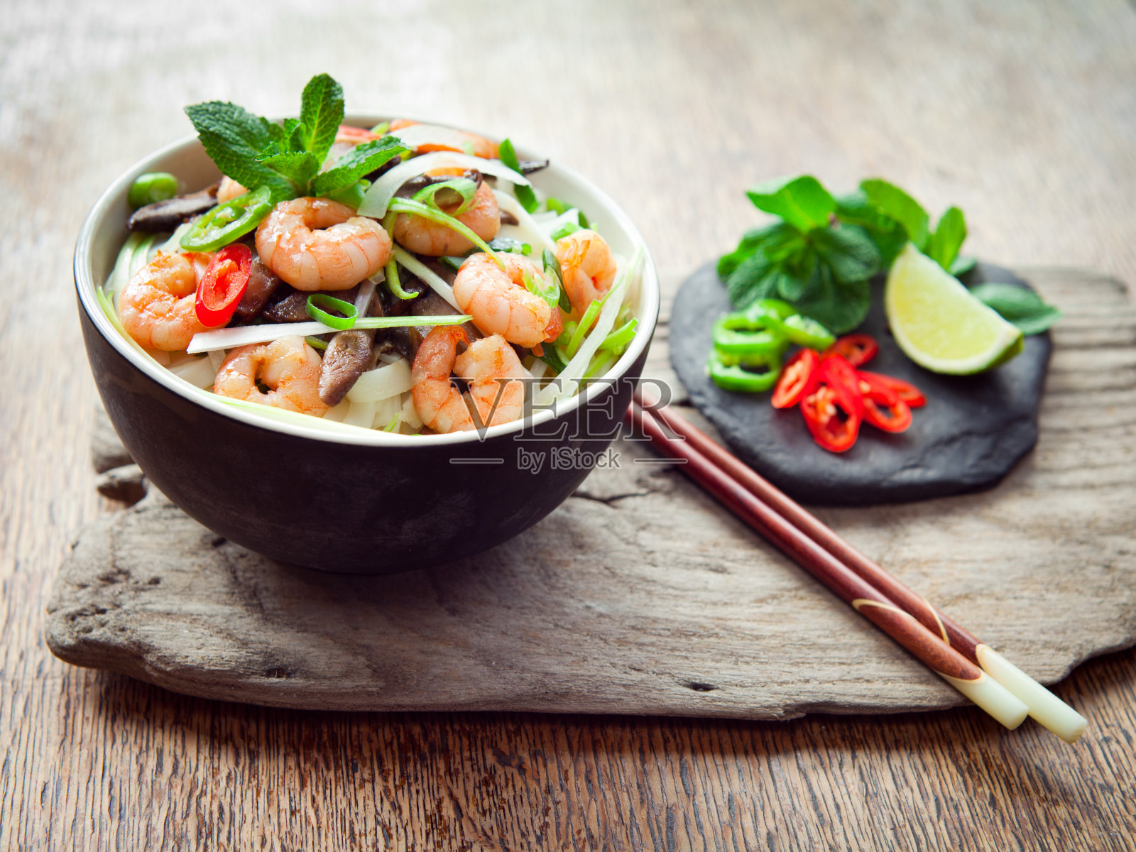虾，米粉，亚洲食物照片摄影图片