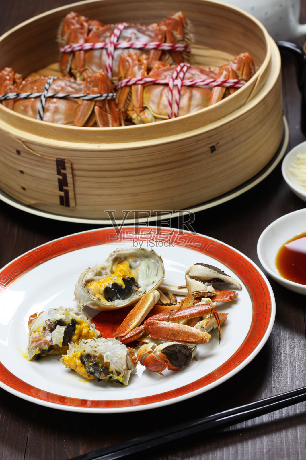 上海大闸蟹，中国菜照片摄影图片