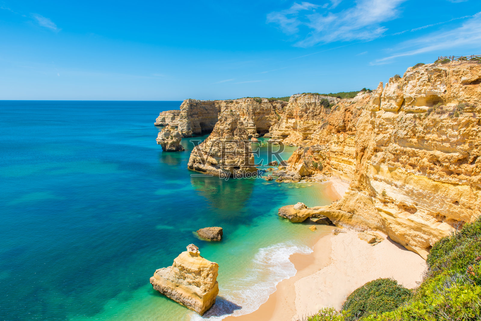 马里亚-美丽的海滩马里亚在阿尔加维，葡萄牙照片摄影图片