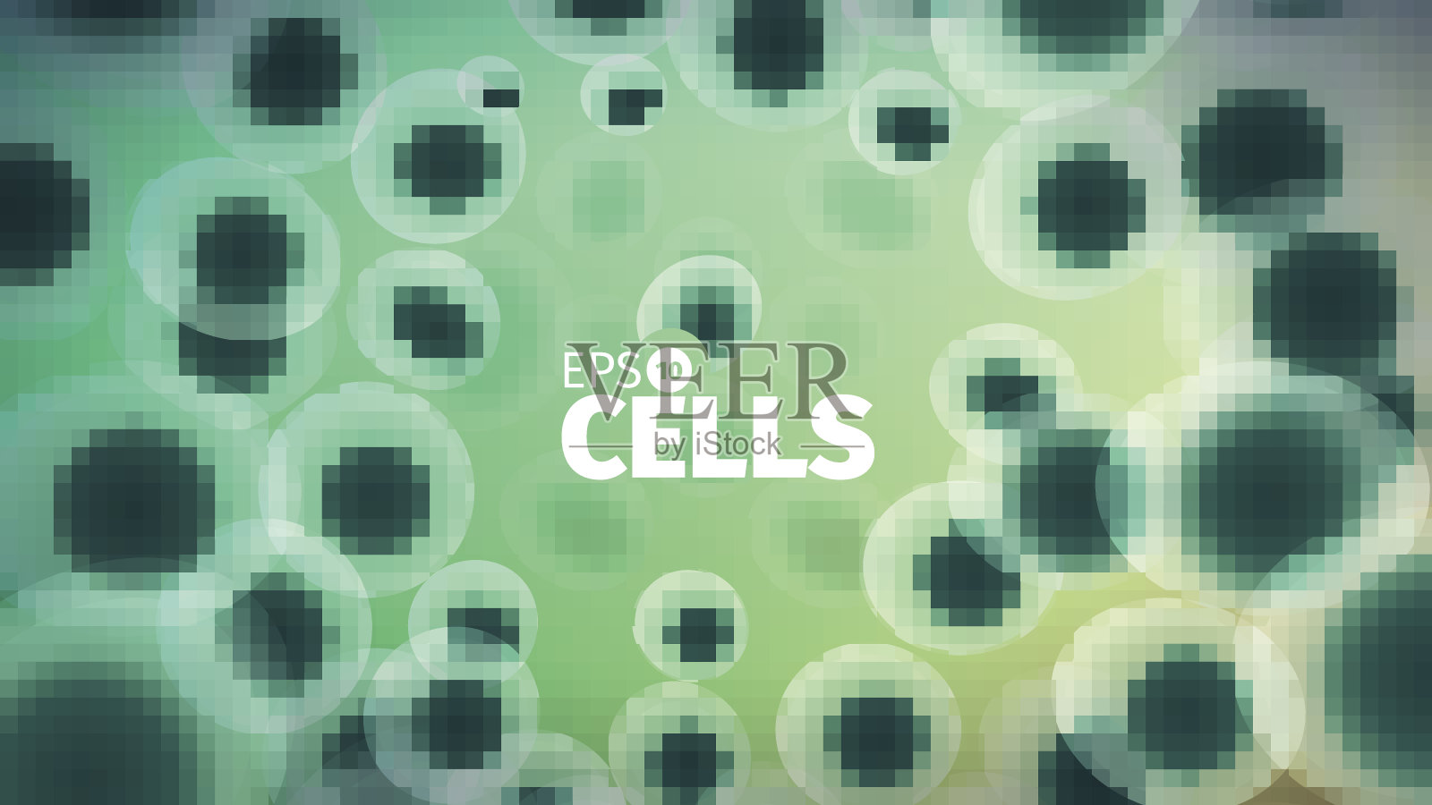 生物学背景。抽象矢量细胞插图。显微镜视图。水平的旗帜插画图片素材