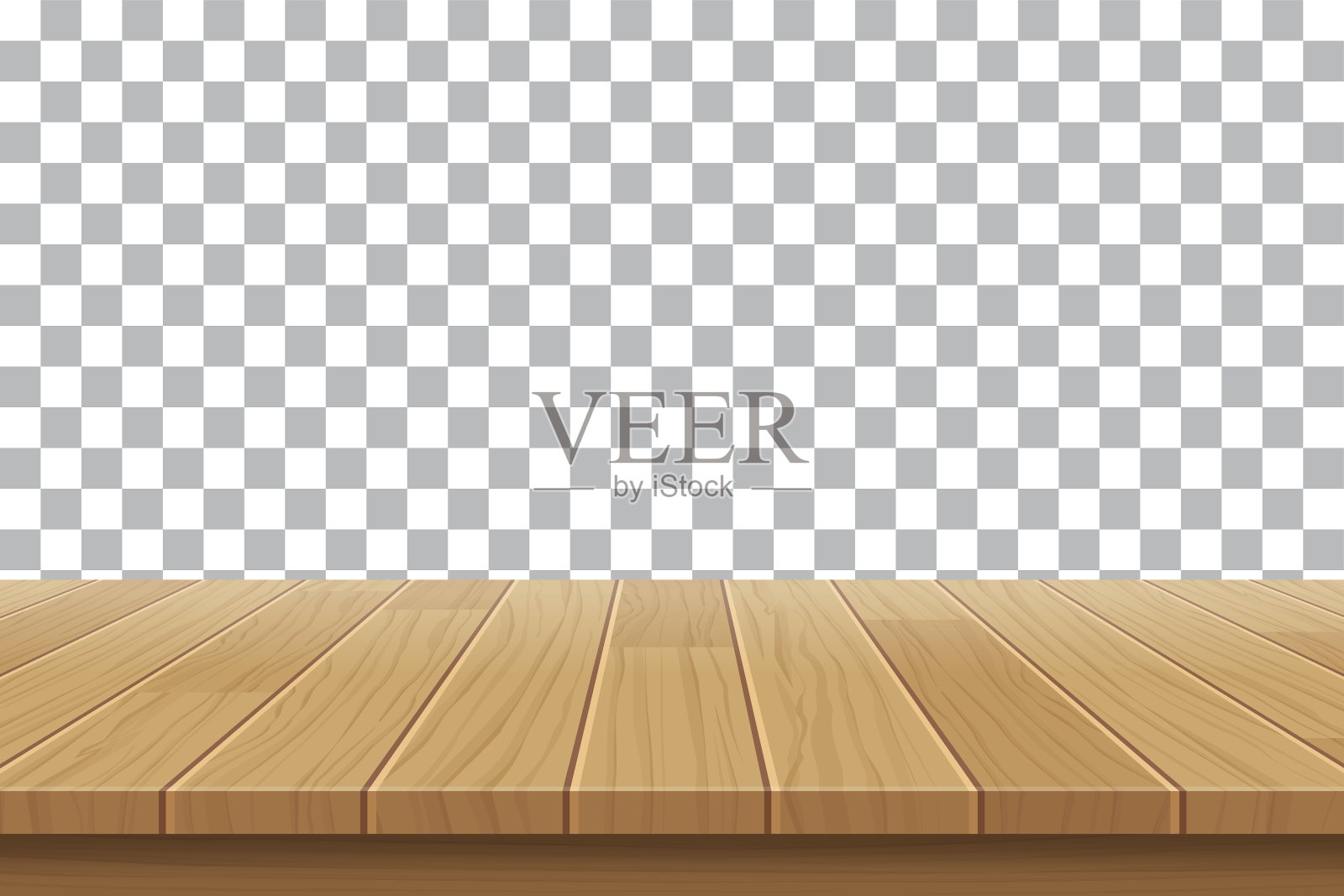 矢量木桌面上孤立的背景插画图片素材