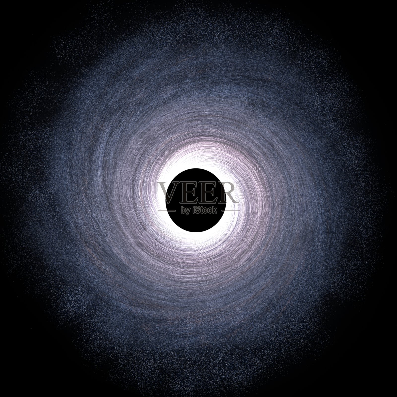 黑洞在星系中心- 3D数字插图照片摄影图片