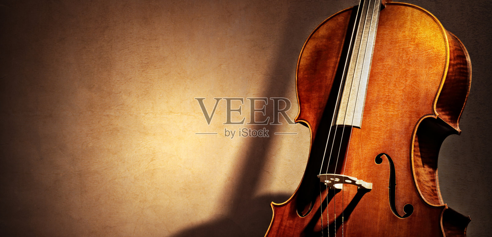 大提琴背景与复制空间的音乐概念照片摄影图片