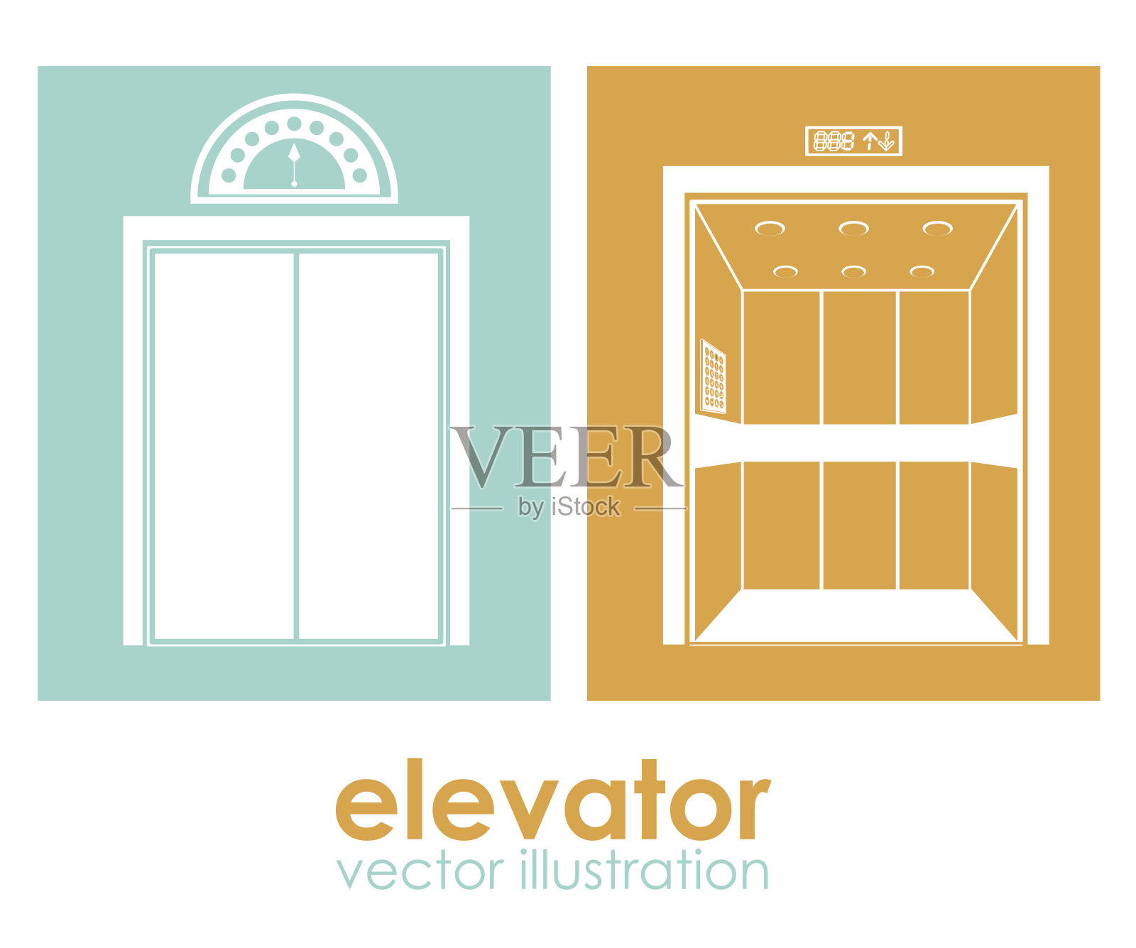 电梯的设计插画图片素材