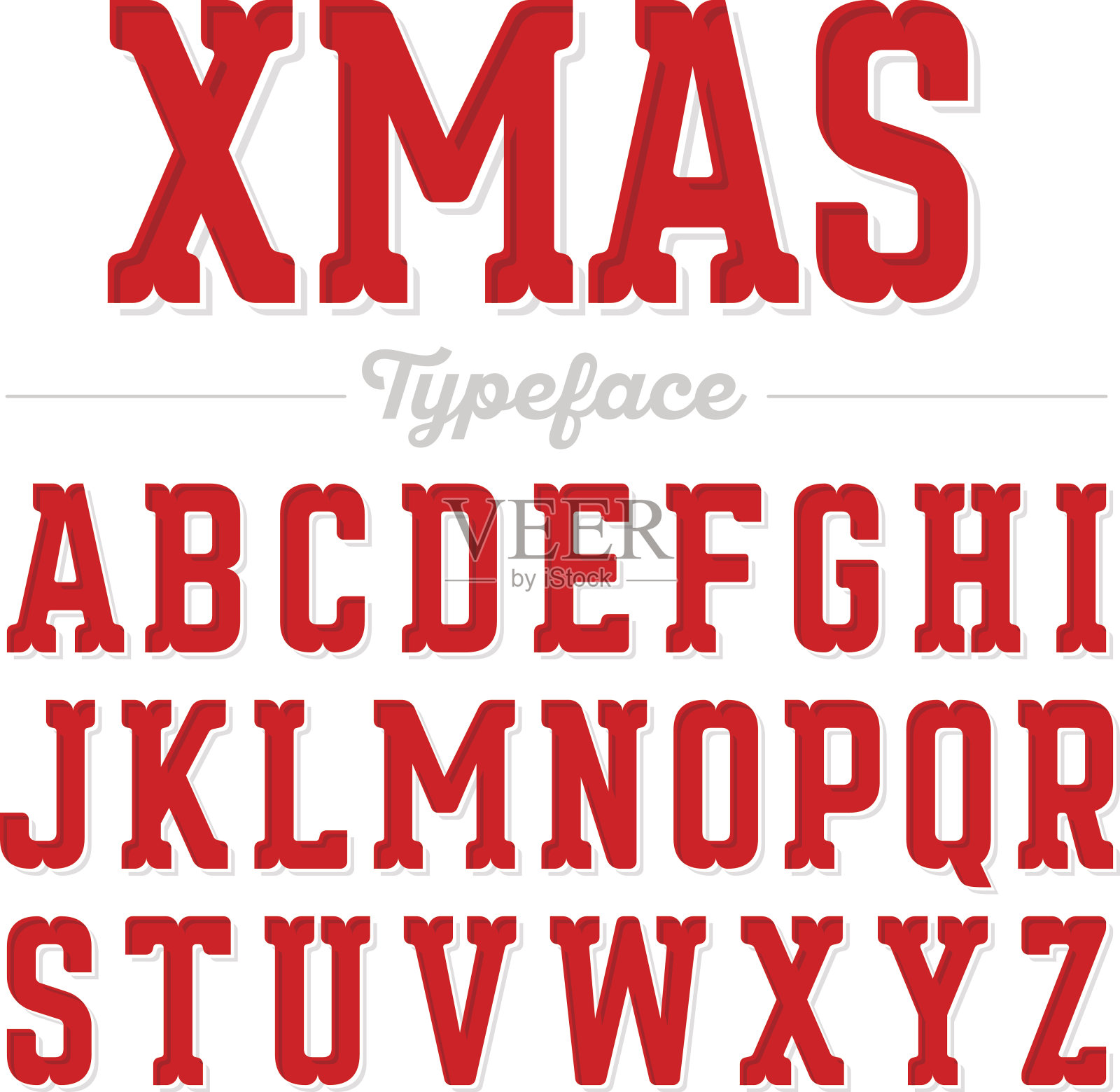 圣诞风格的字体设计元素图片