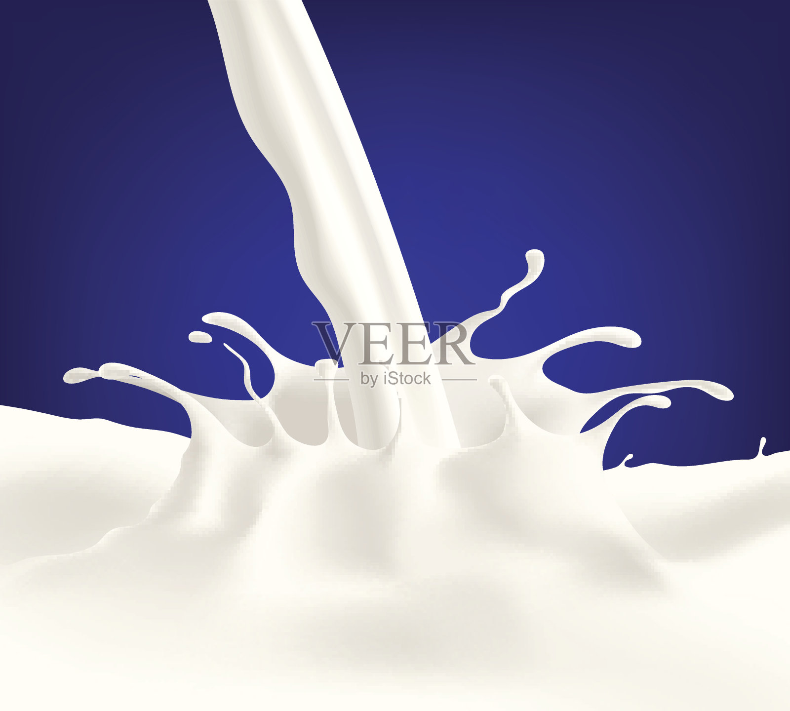 牛奶，酸奶或奶油。插画图片素材