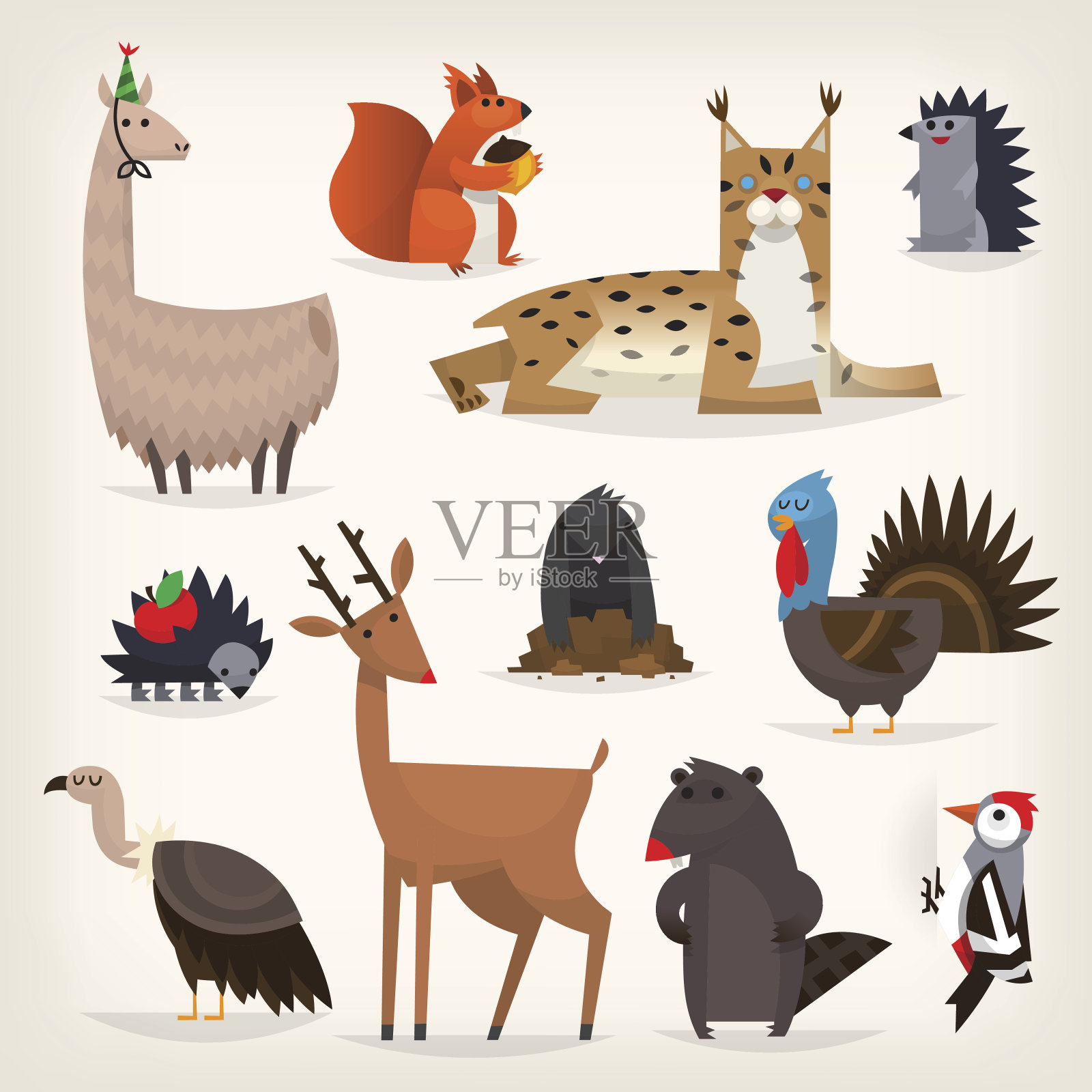 各种森林动物设计元素图片