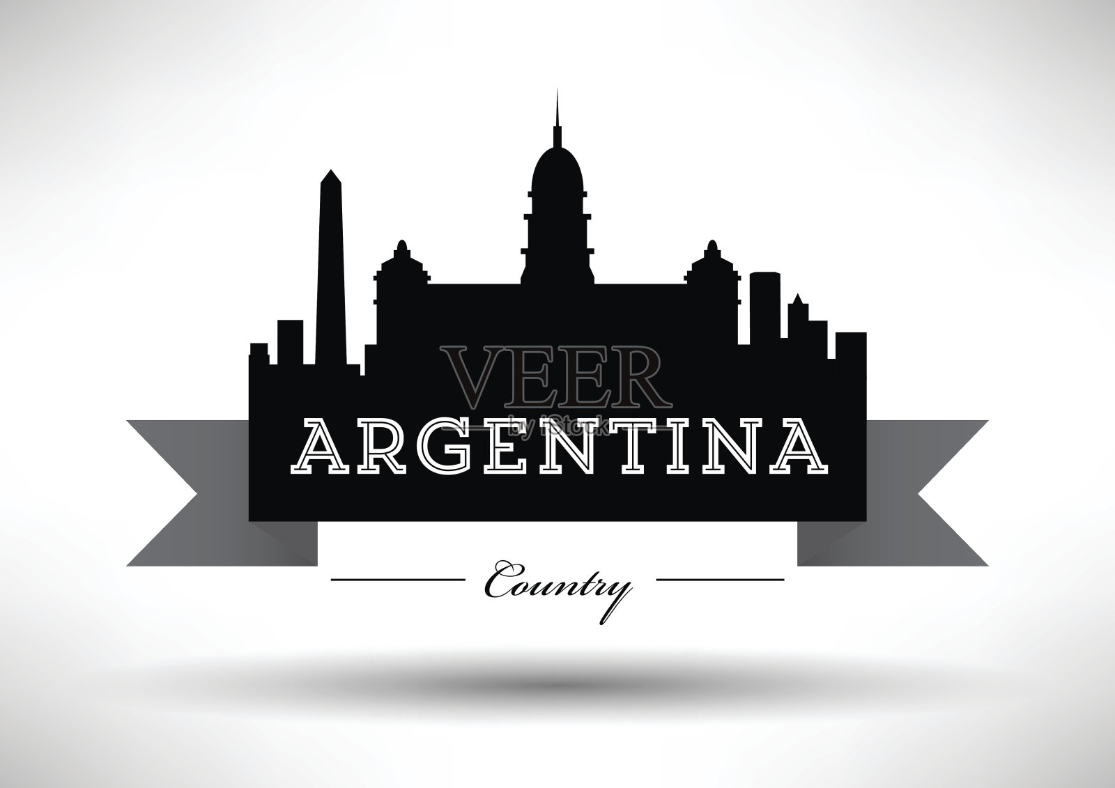 Vector阿根廷天际线设计插画图片素材