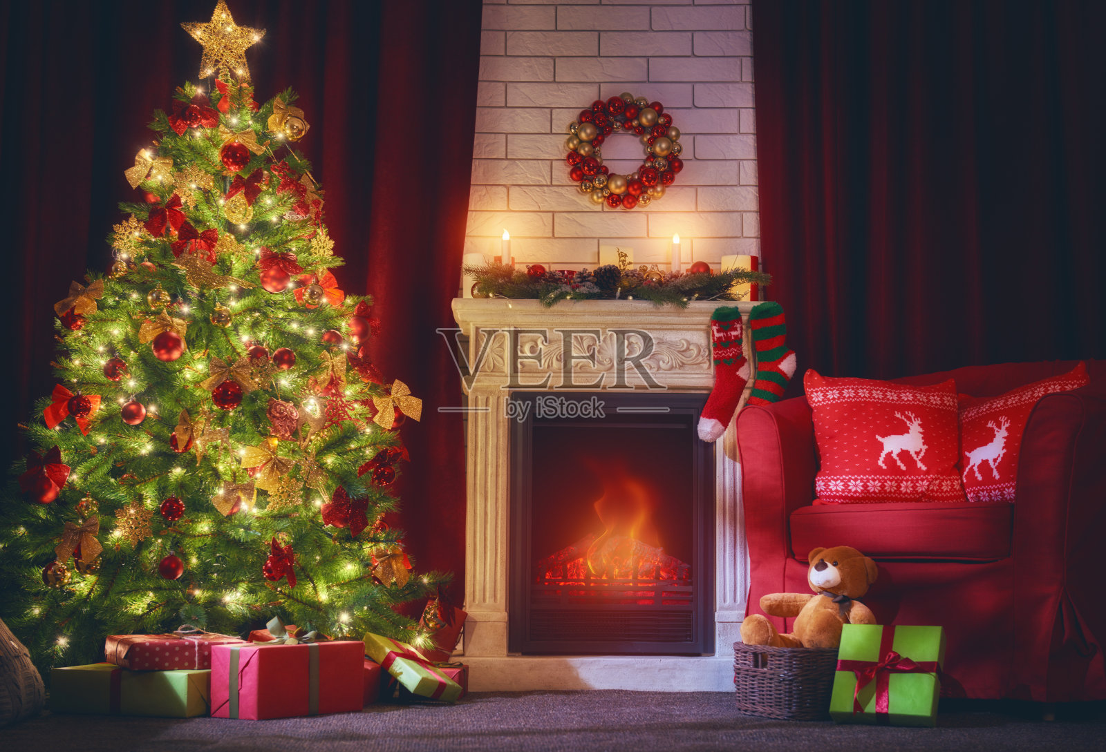 圣诞节精美装饰圣诞老人图片素材免费下载 - 觅知网