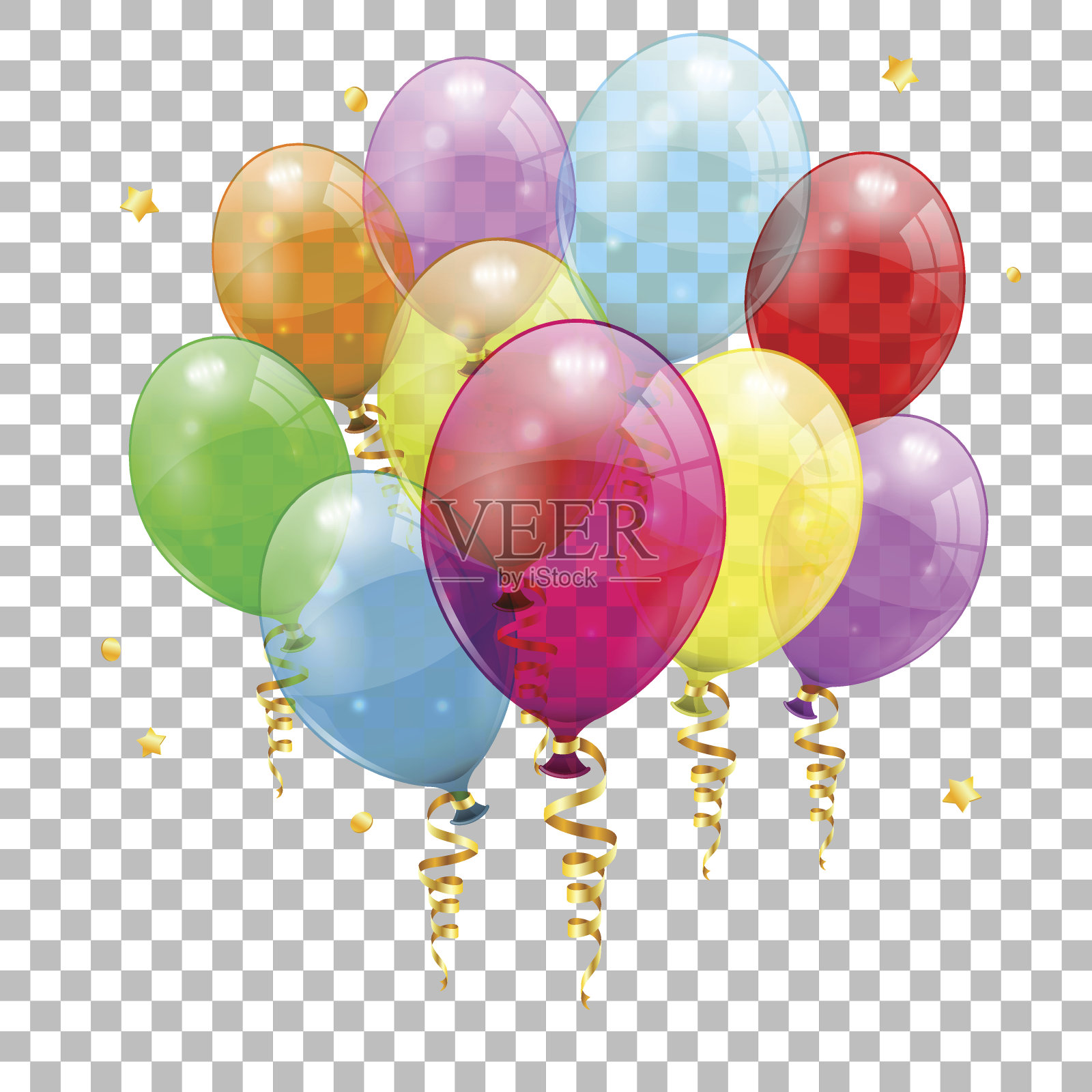 气球假日背景设计元素图片