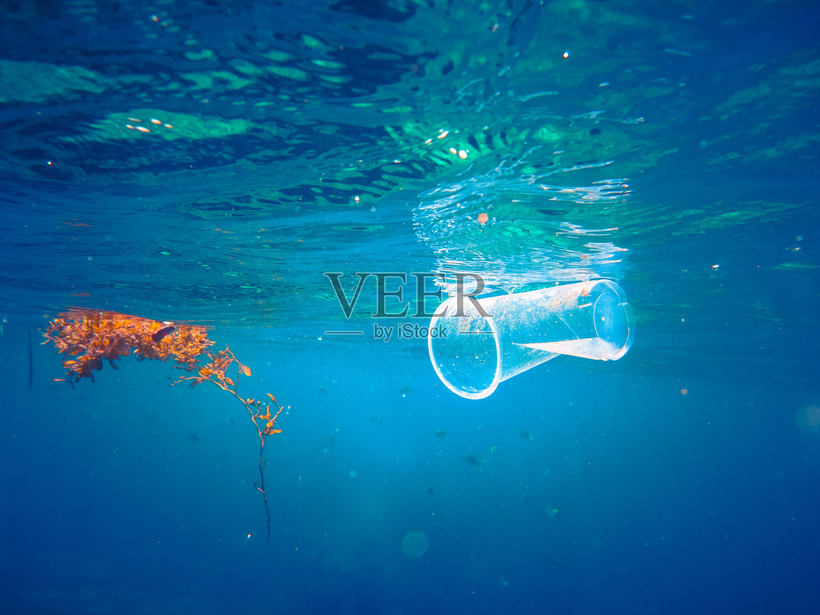 塑料海洋污染全球环境生态问题照片摄影图片