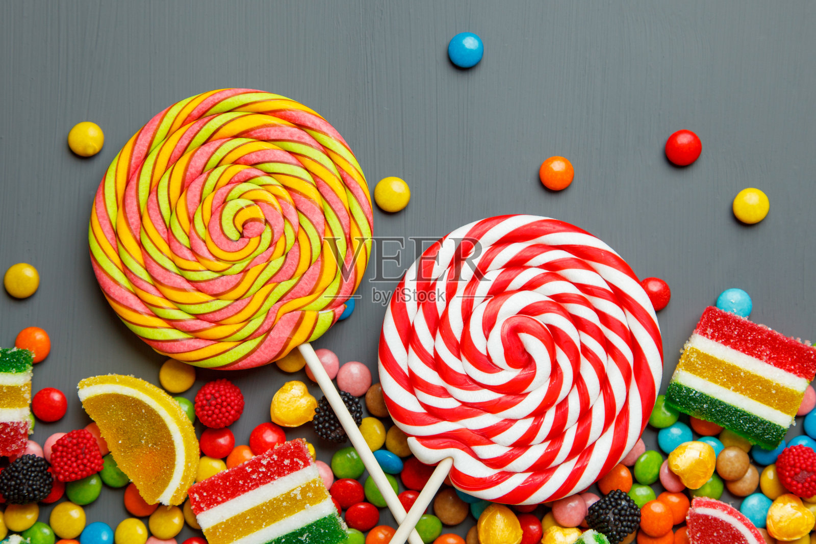 彩色糖果和口香糖背景照片摄影图片