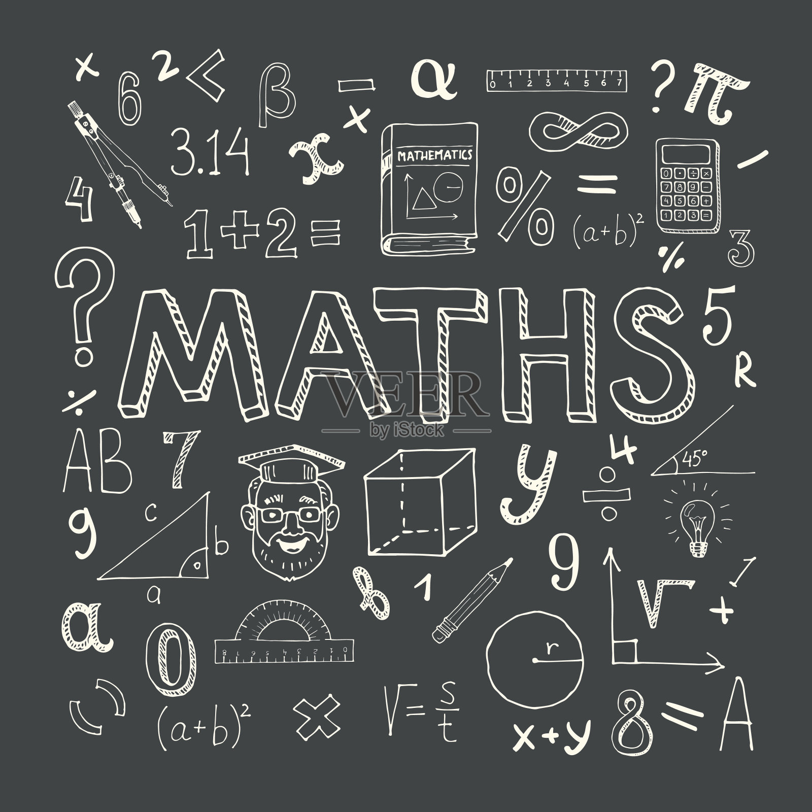 数学背景插画图片素材