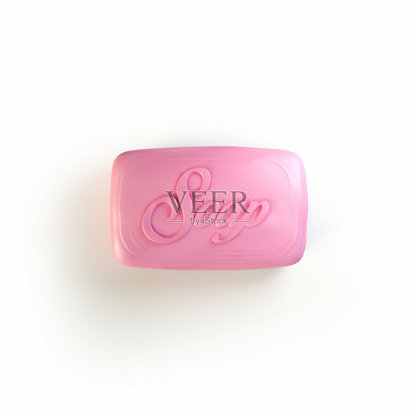 一块粉红色的SOAP 3d渲染照片摄影图片