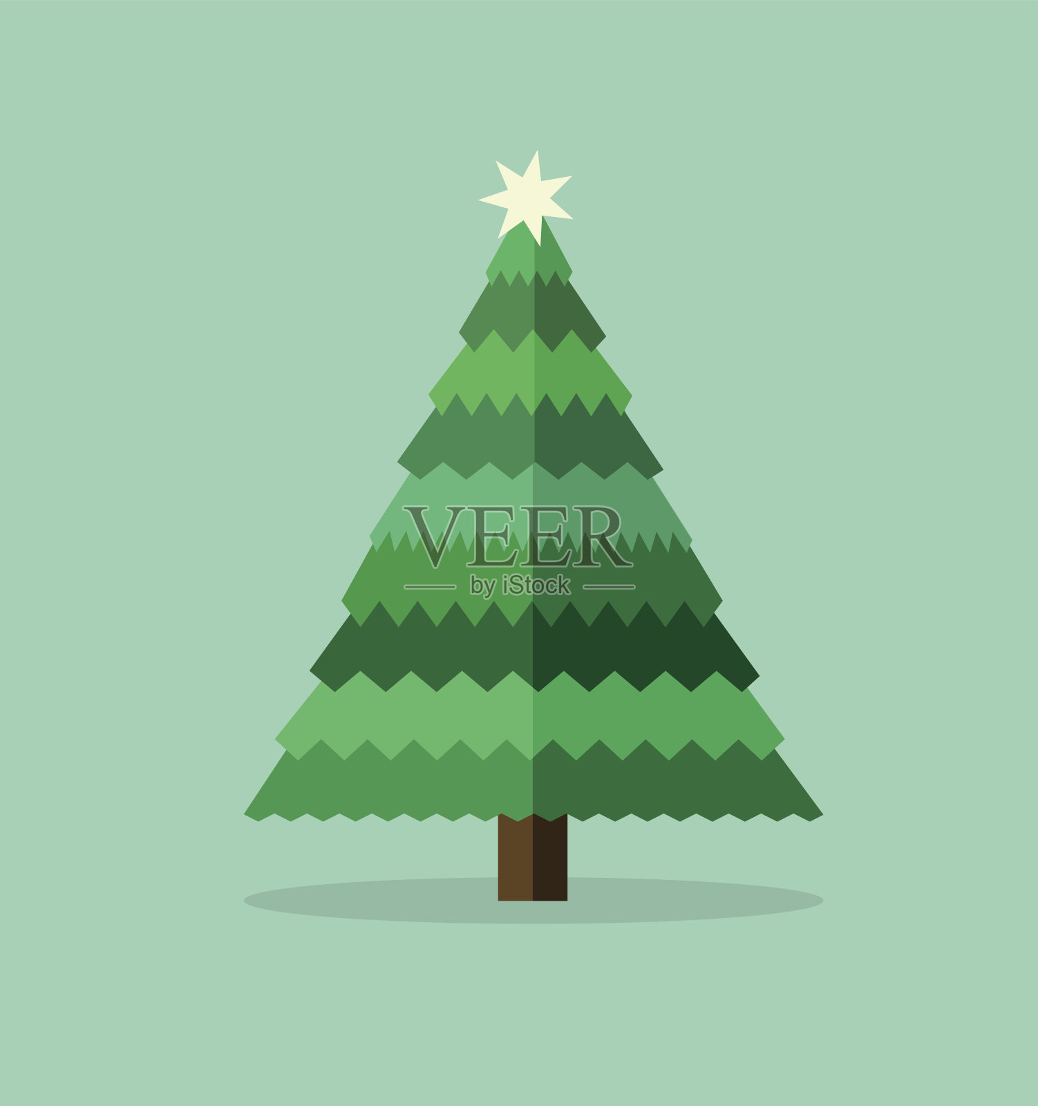 圣诞卡-平面矢量插图设计元素图片