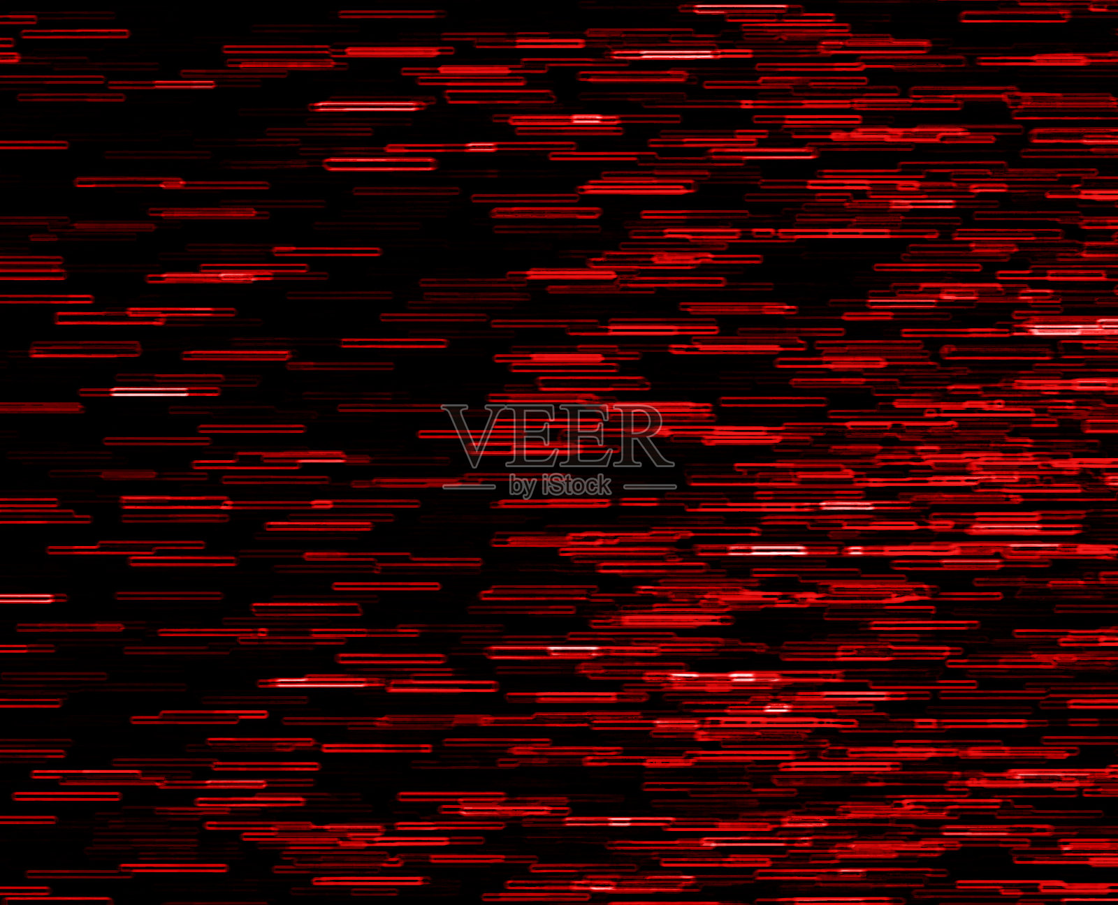 正方形红色鲜艳的8位像素点交错的空间星星插画图片素材