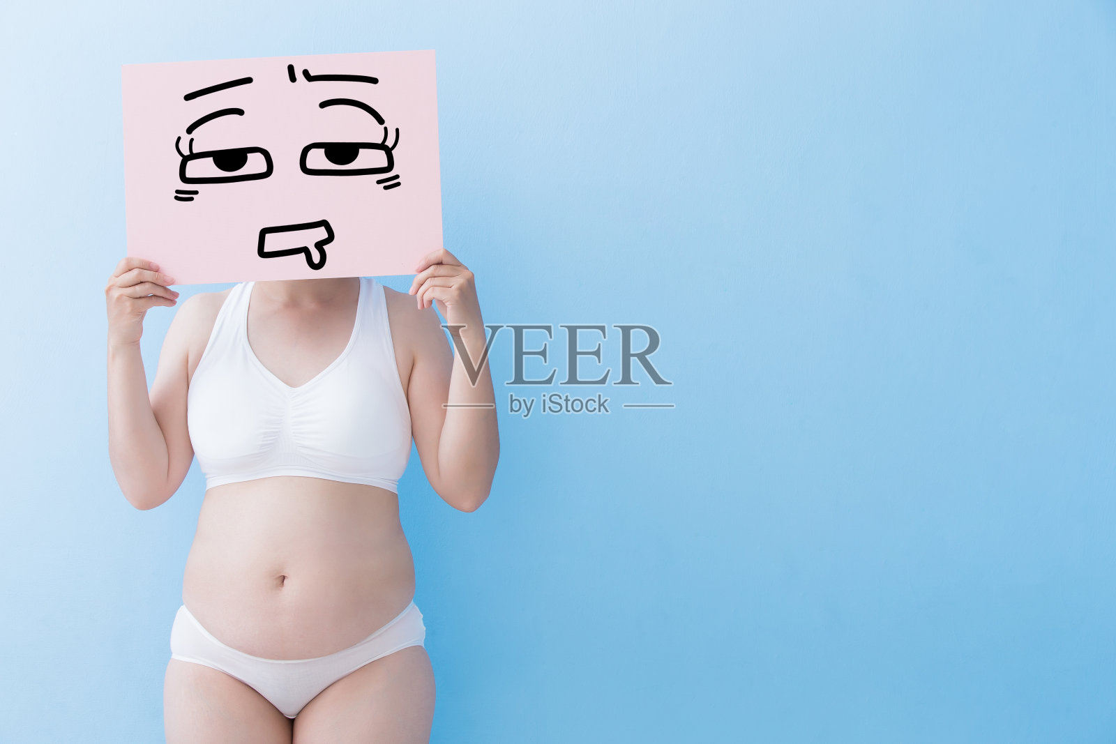 肥胖超重的女性身体照片摄影图片