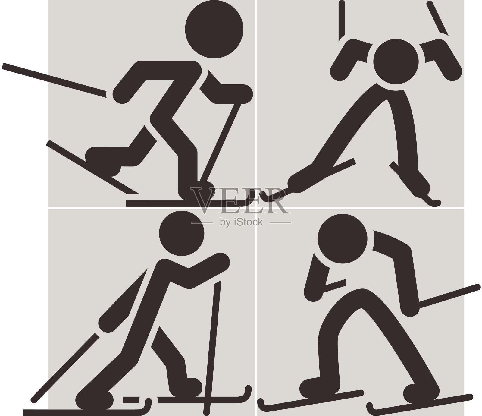 越野滑雪图标图标素材