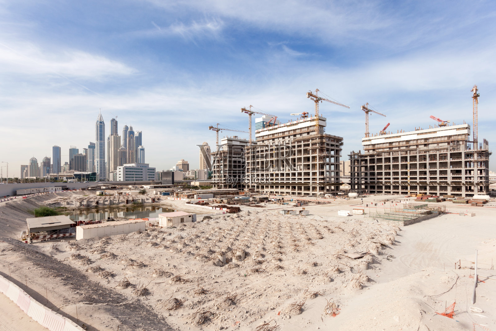 迪拜建筑工地照片摄影图片