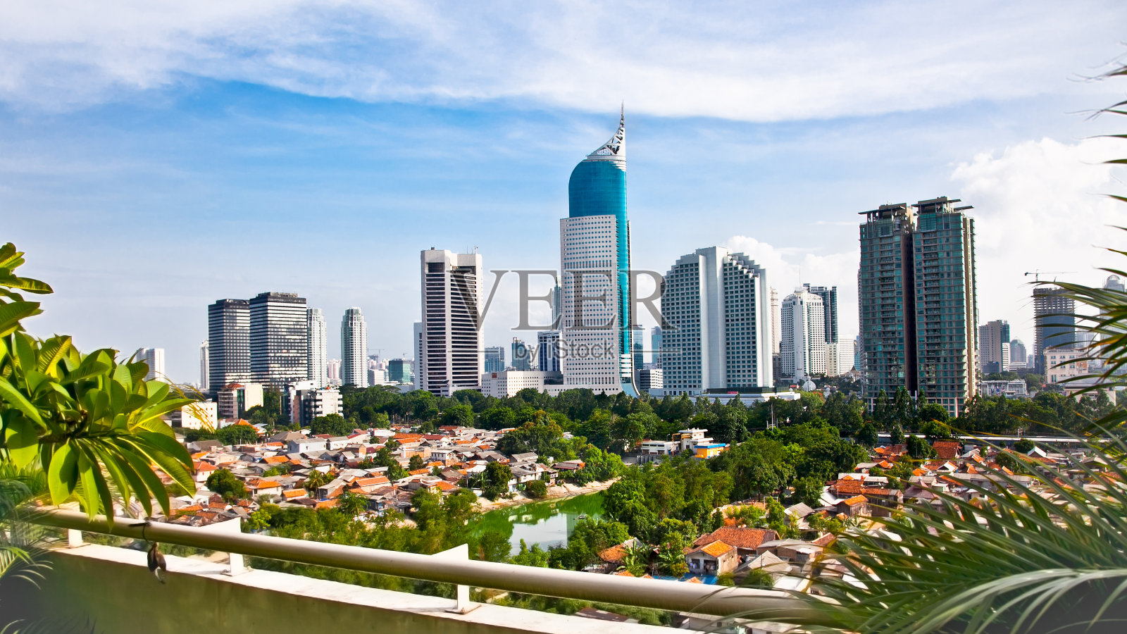 印度尼西亚首都雅加达全景城市景观照片摄影图片