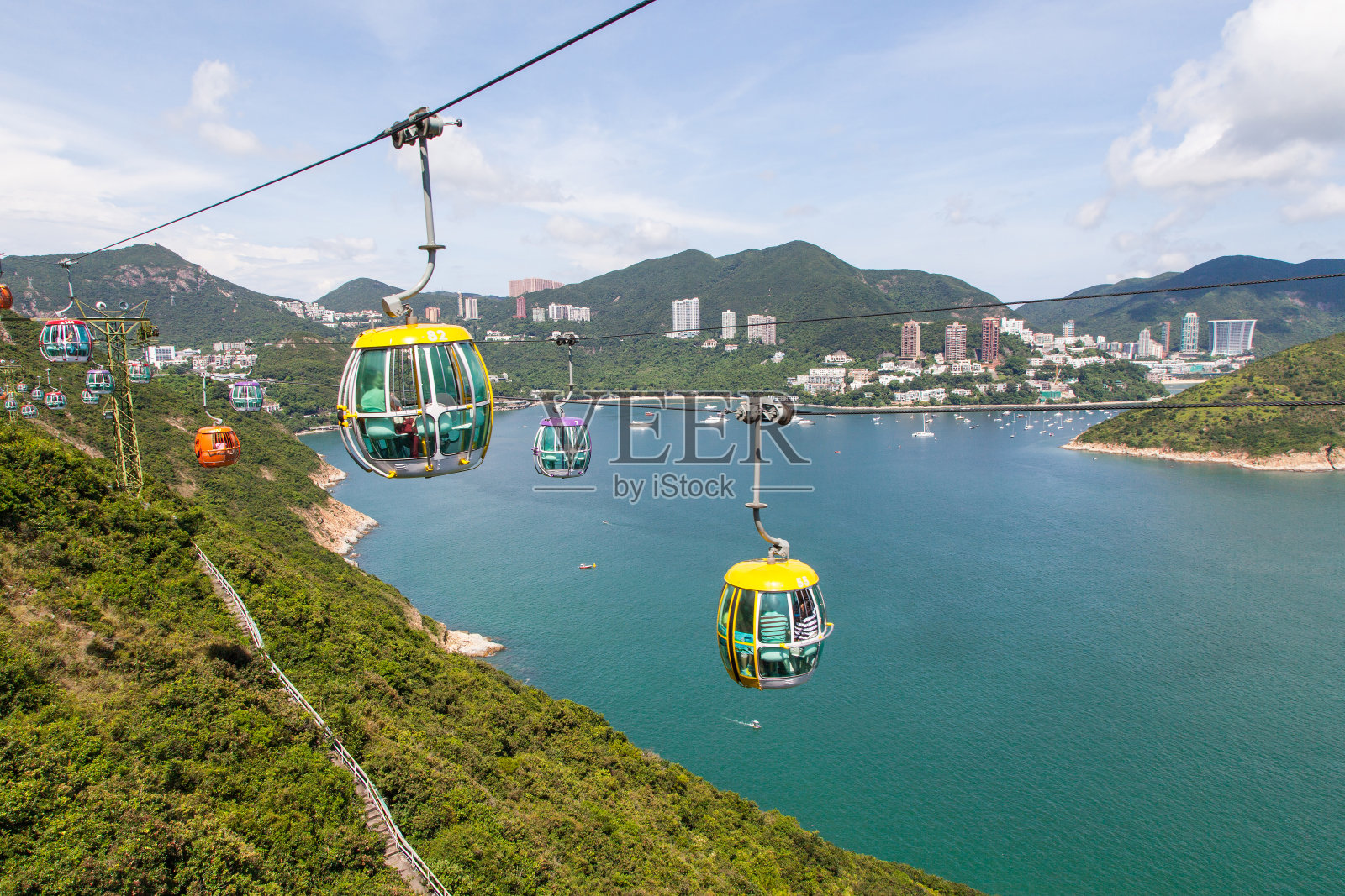 香港海洋公园的缆车照片摄影图片