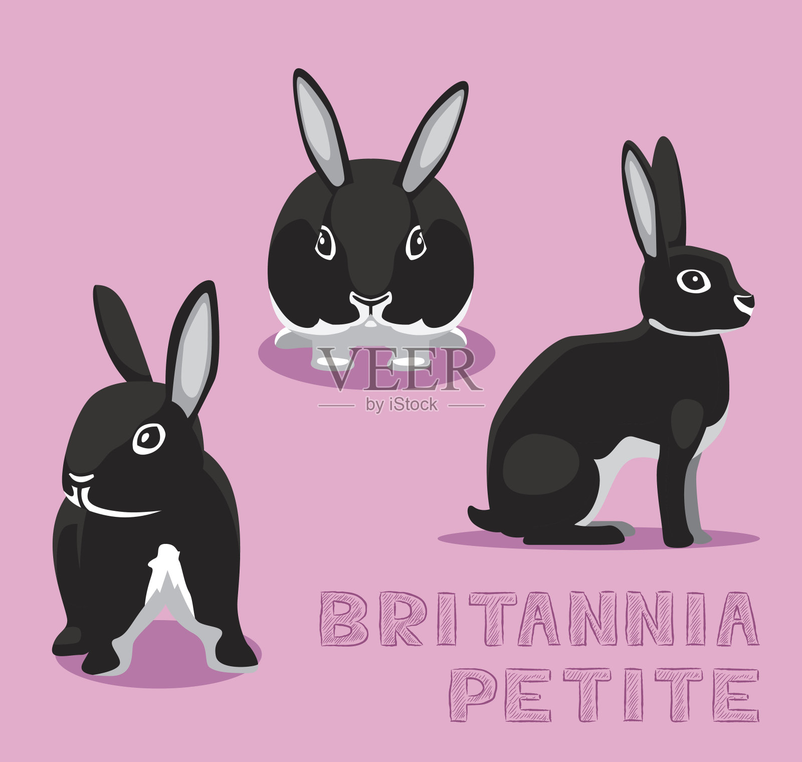 兔子Britannia娇小卡通矢量插图设计元素图片