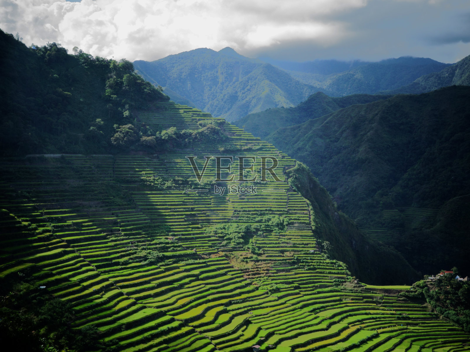 菲律宾巴达德壮观的梯田照片摄影图片
