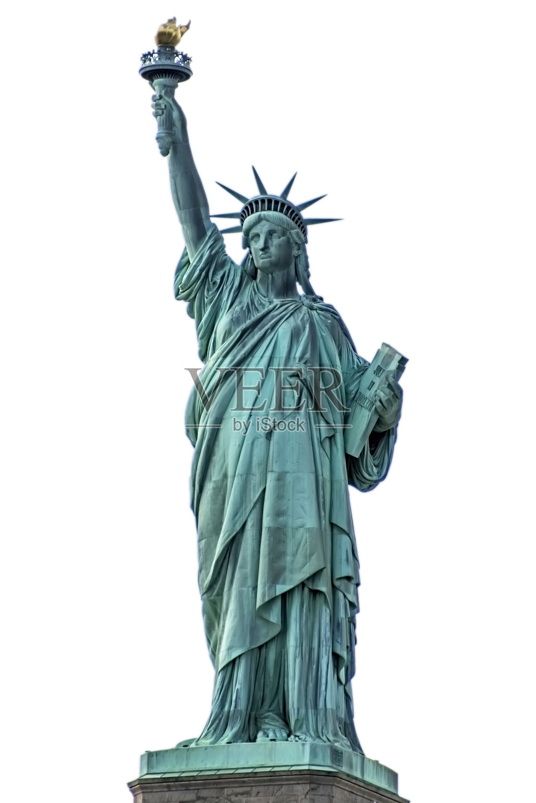 自由女神像在纽约被孤立照片摄影图片