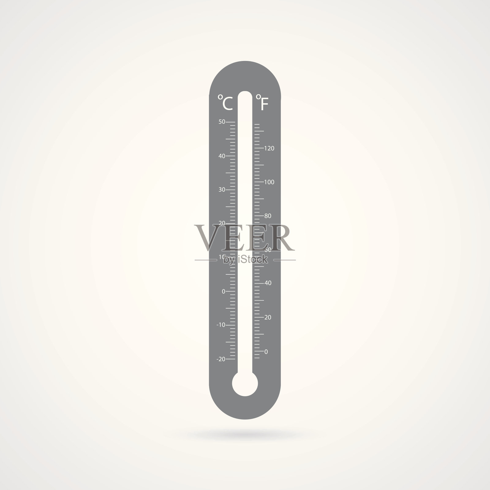 温度计矢量图标。插画图片素材
