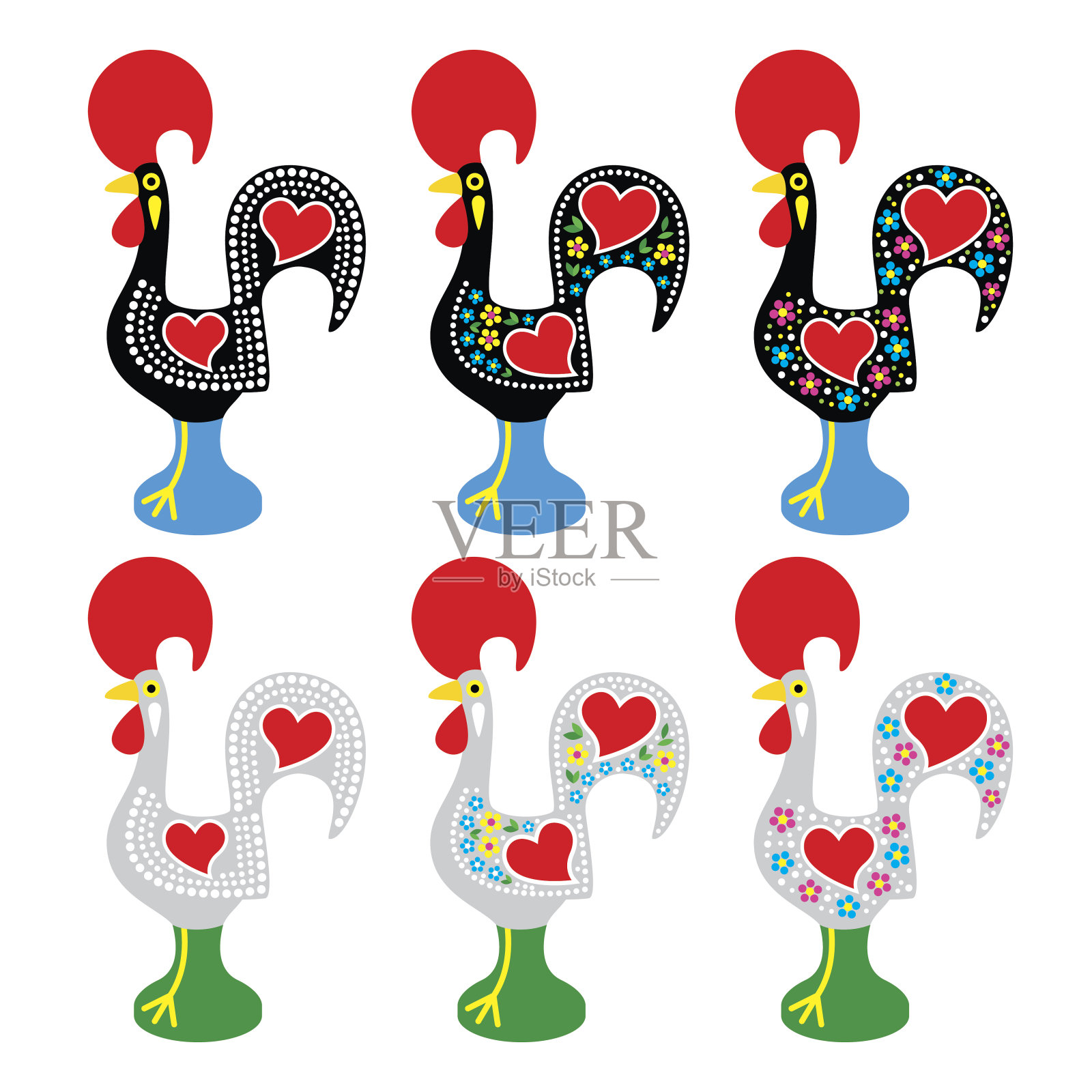 葡萄牙公鸡或巴塞洛斯 - 加洛德巴塞洛斯图标插画图片素材
