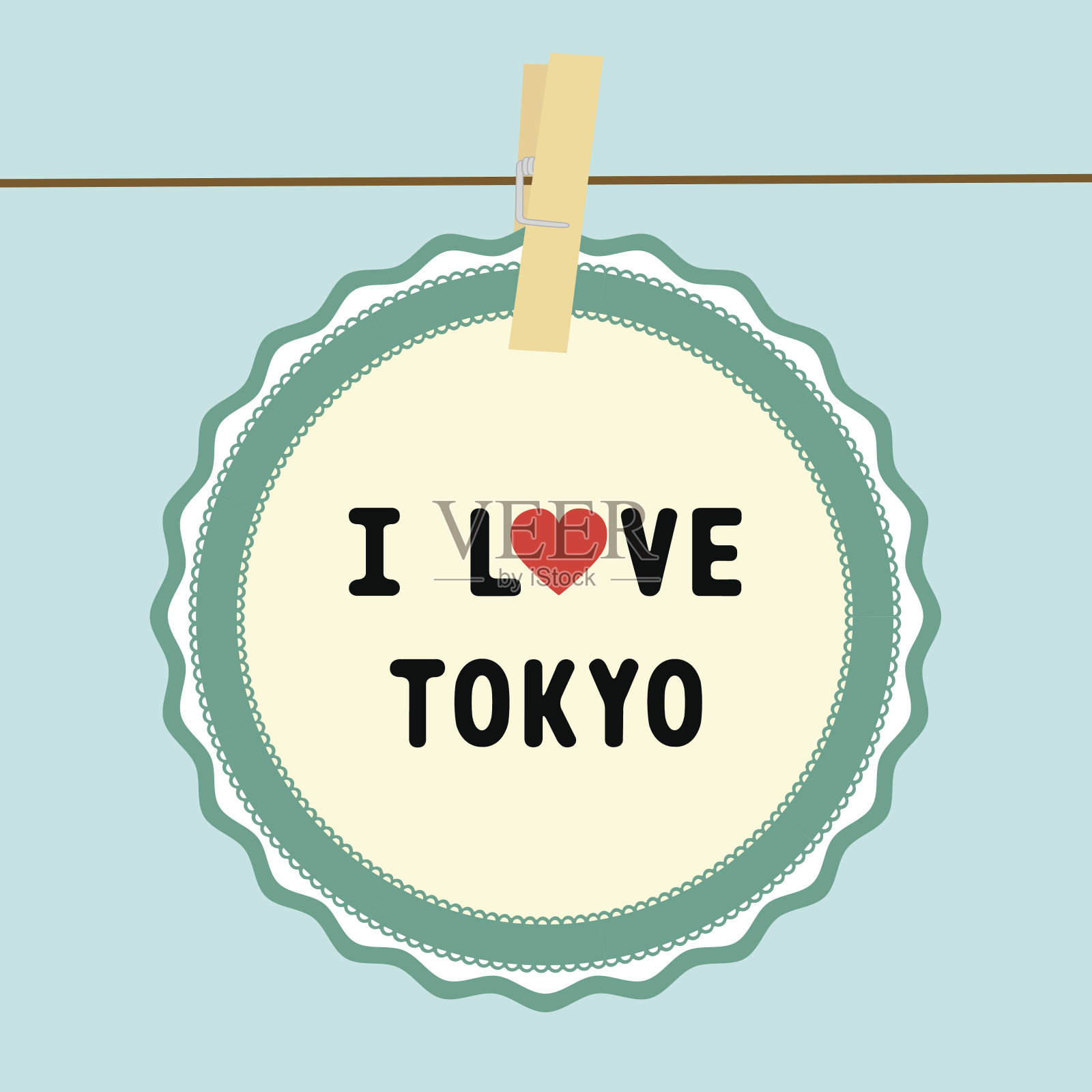 我爱TOKYO2插画图片素材